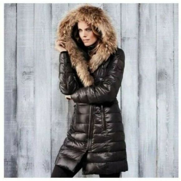 RUDSAK Jackets & Blazers - RUDSAK ATELIER NOIR Caroline Jacket Puffer Down Black Coat Faux Fur Trim Hood PS